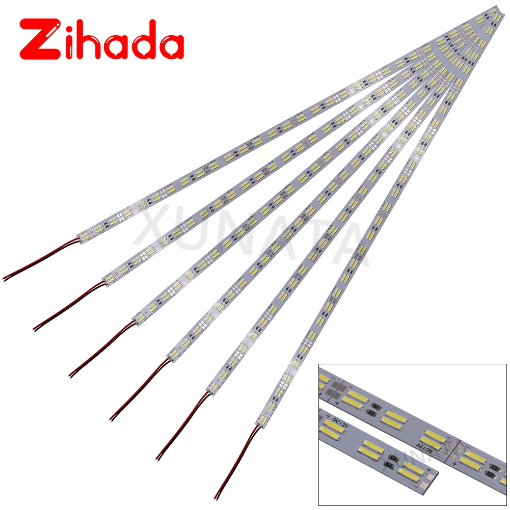 LED Bar Light 8520 7020 Double Row 120leds/m Hard Bar Lights 50cm Cool White Led Hard Strip 5pcs 10pcs 20pcs 50pcs