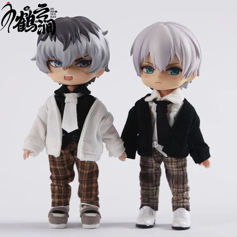 OB11 클로즈 셔츠 타이 세트, Obitsu11 의류, 몰리 인형 의류, GSC, YMY 바디, 1/12bjd 인형 의류 액세서리