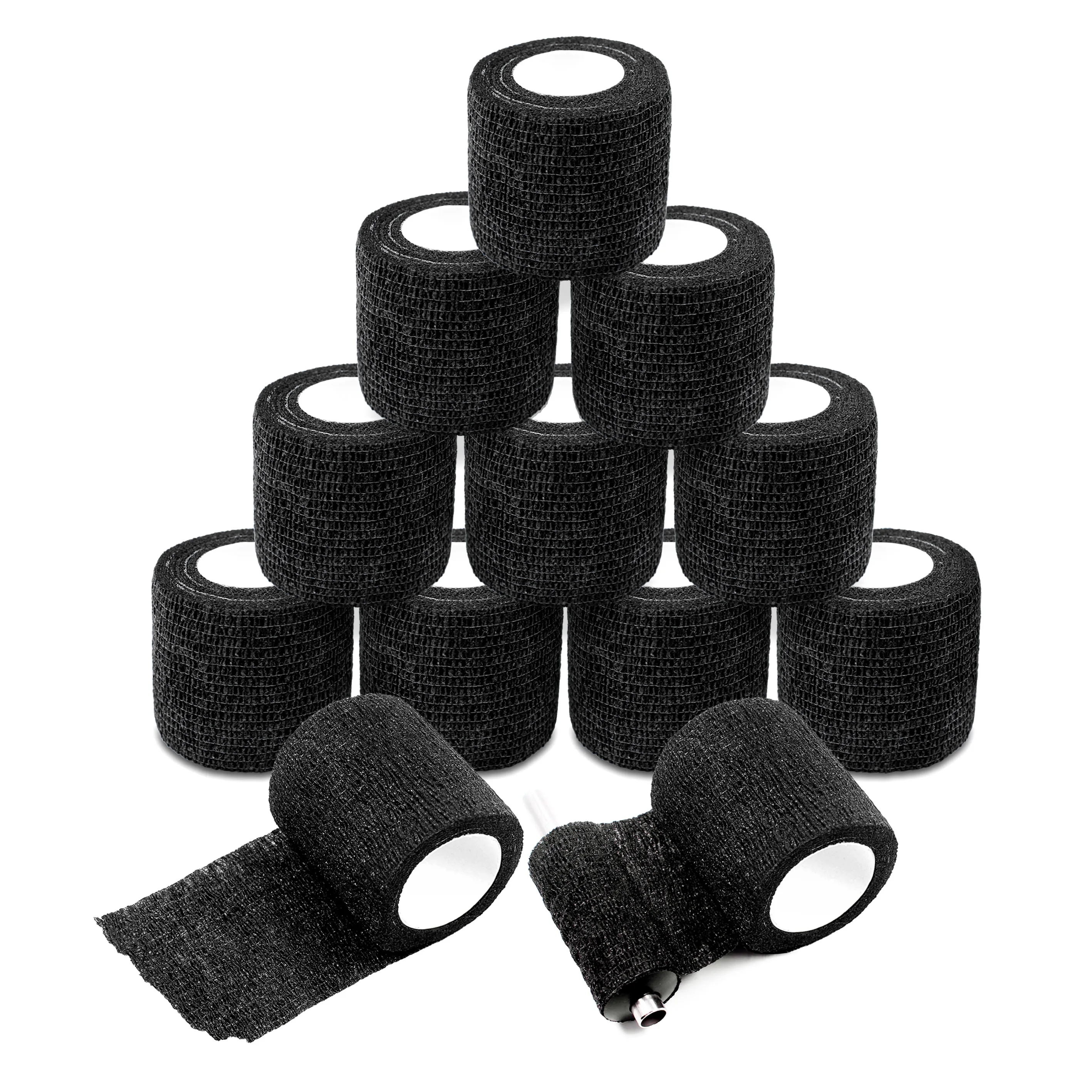 Black Disposable Self Adhesive Elastic Tattoo Bandage Tattoo Machine Cover Wrap Tape Tattoo Accessories 5x4.5cm