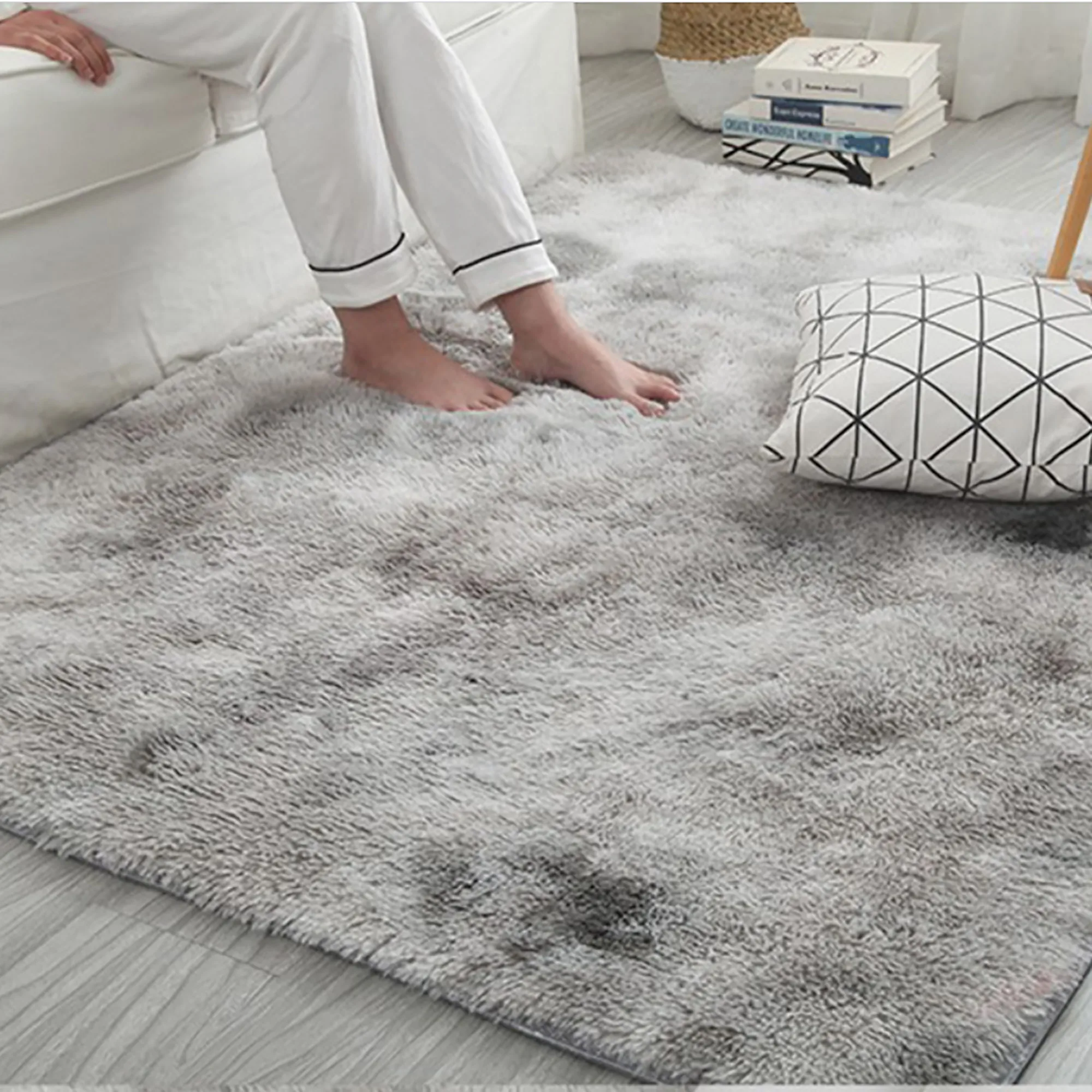 Soft Reading Room Rugs Nice Grandpa Gift Kids Room Faux Fur Area Rug Modern Living Room Mats