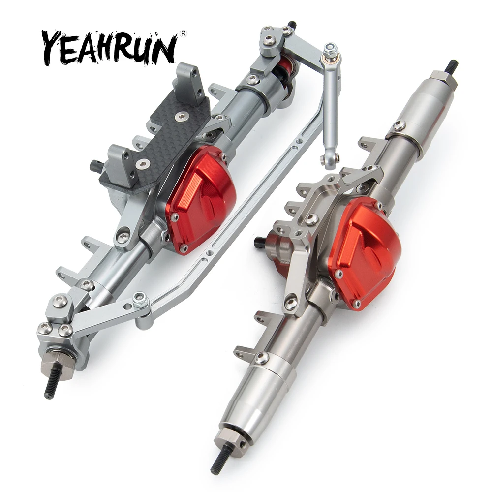 

YEAHRUN Metal Alloy Front / Rear Straight Axle Set for Axial SCX10 Wrangler 90047 1/10 RC Crawler Car Model Upgrade Parts