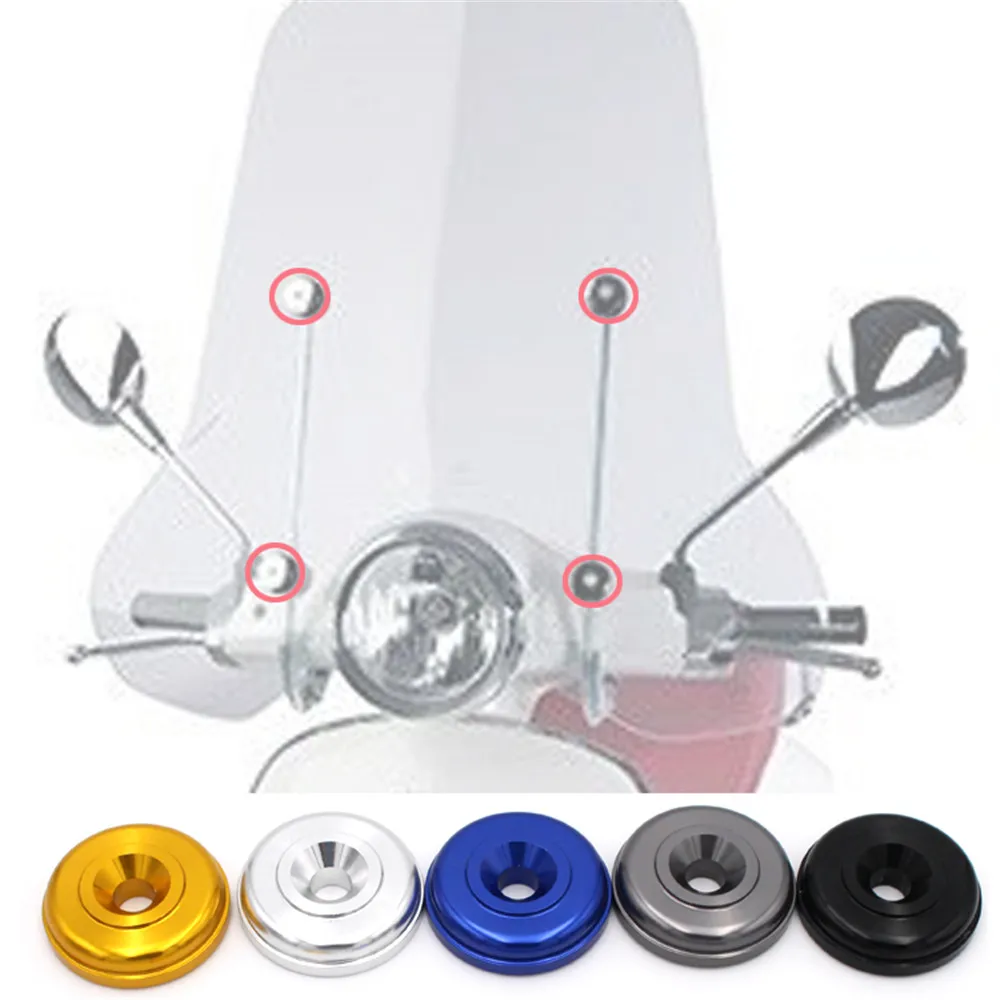 غطاء مزخرف للزجاج الأمامي الكبير من سبائك الألومنيوم لفيسبا GTS300 GTV LX LT LXV Primavera 150 Sprint 150 ملحقات الدراجات النارية #1