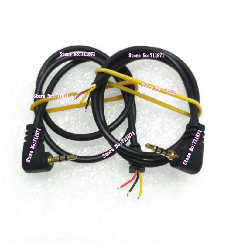 40cm 90도 벤드 3 4 섹션 2.5 용접 케이블 라인 2.5 남성 용접 오디오 라인 케이블 벤드 3Pin 4P 2.5 솔더링 케이블 라인