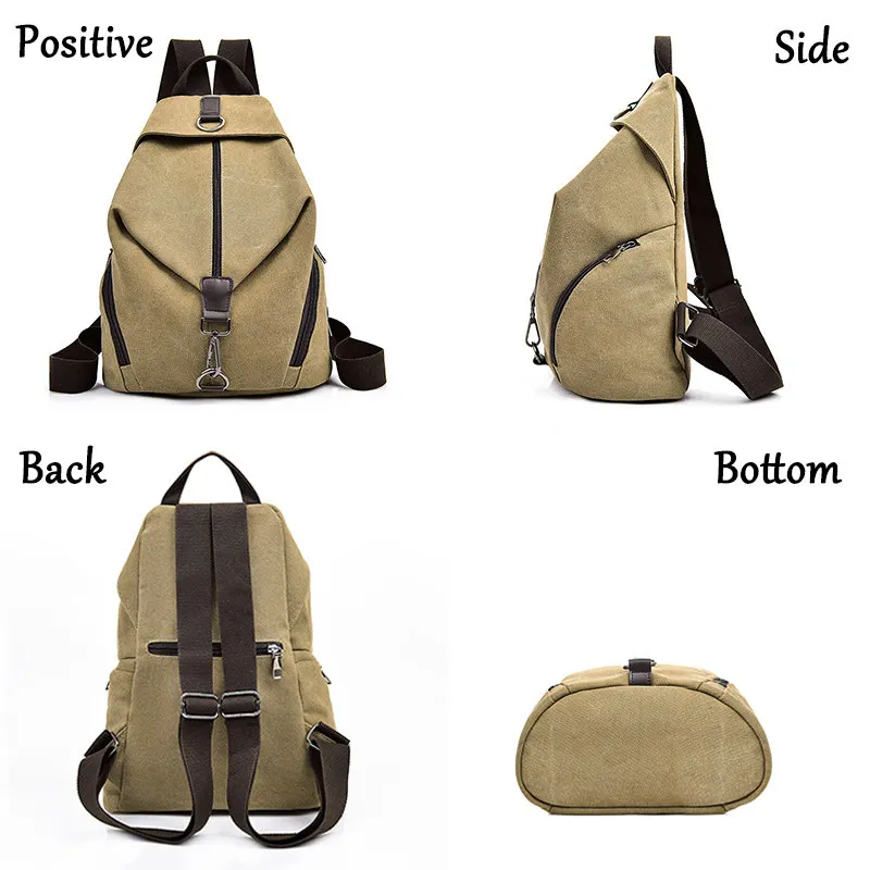 women canvas Backpack for Teenage Girls Mochila Feminina Women Backpacks Female Solid Nylon Casual Travel Bagpack Sac A Dos