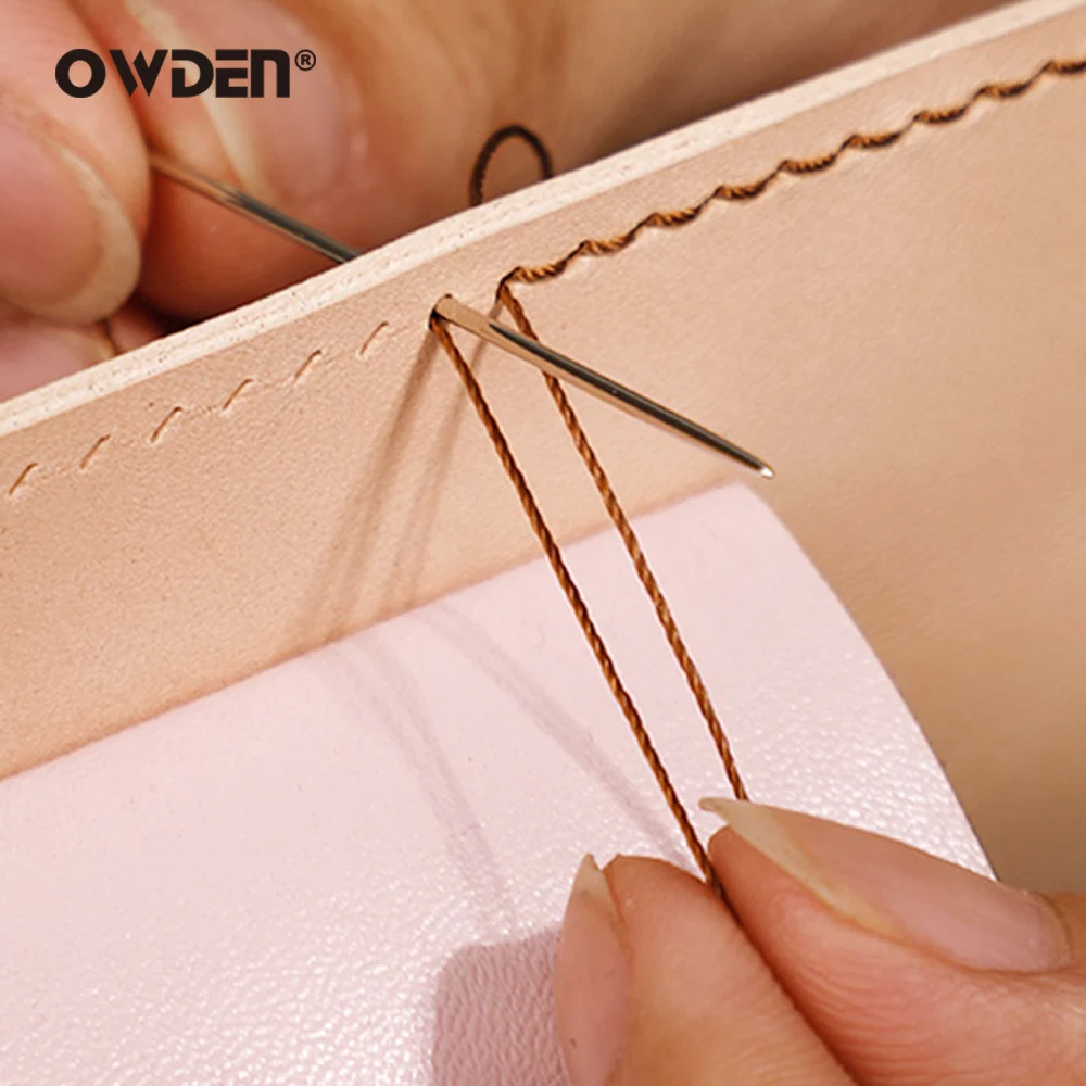 OWDEN 25 Color 0.35mm 0.45mm 0.55mm 0.65mm Leather Round Waxed Thread Polyester Leather Craft Sewing Line