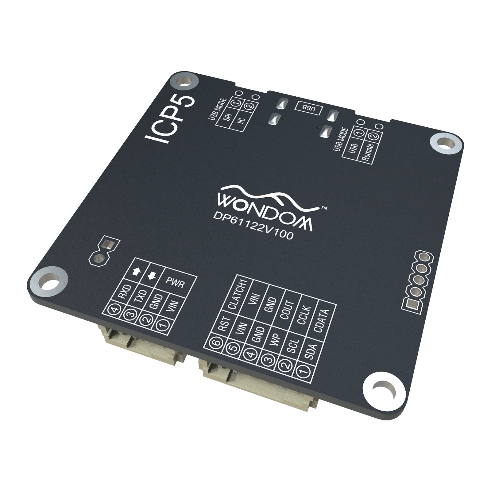مبرمج WONDOM داخل الدائرة مع UART للتحكم في جهاز الكمبيوتر الشخصي وBLE للتحكم في التطبيق والتحكم في SigmaStudio-ICP5