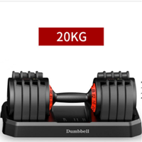 Adjustable Dumbbell Gym Weight Fitness Workout Non-Slip Exercise Sport Training Tool  20kg