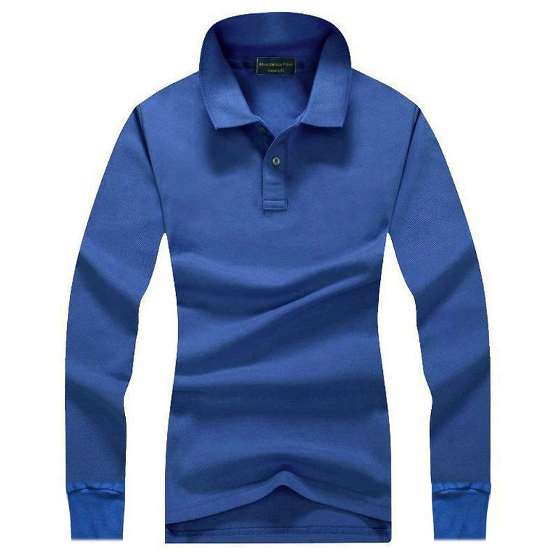 Spring Autumn Pure Color 100% Cotton Lapel T-shirt Women Long Sleeve Slim Lady Polo Shirt Golf Tennis Tops Tees S-4XL
