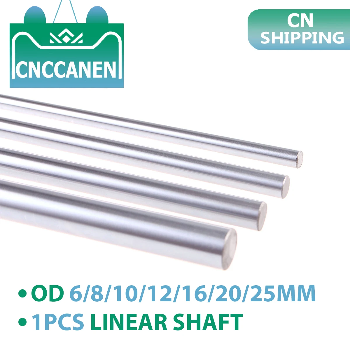 1PC 6mm 8mm 10mm 12mm 16mm 20mm 25mm OD Linear Shaft Cylinder Rail Chrome Plated Round Rod Optical Axis for CNC 3D Printer Parts