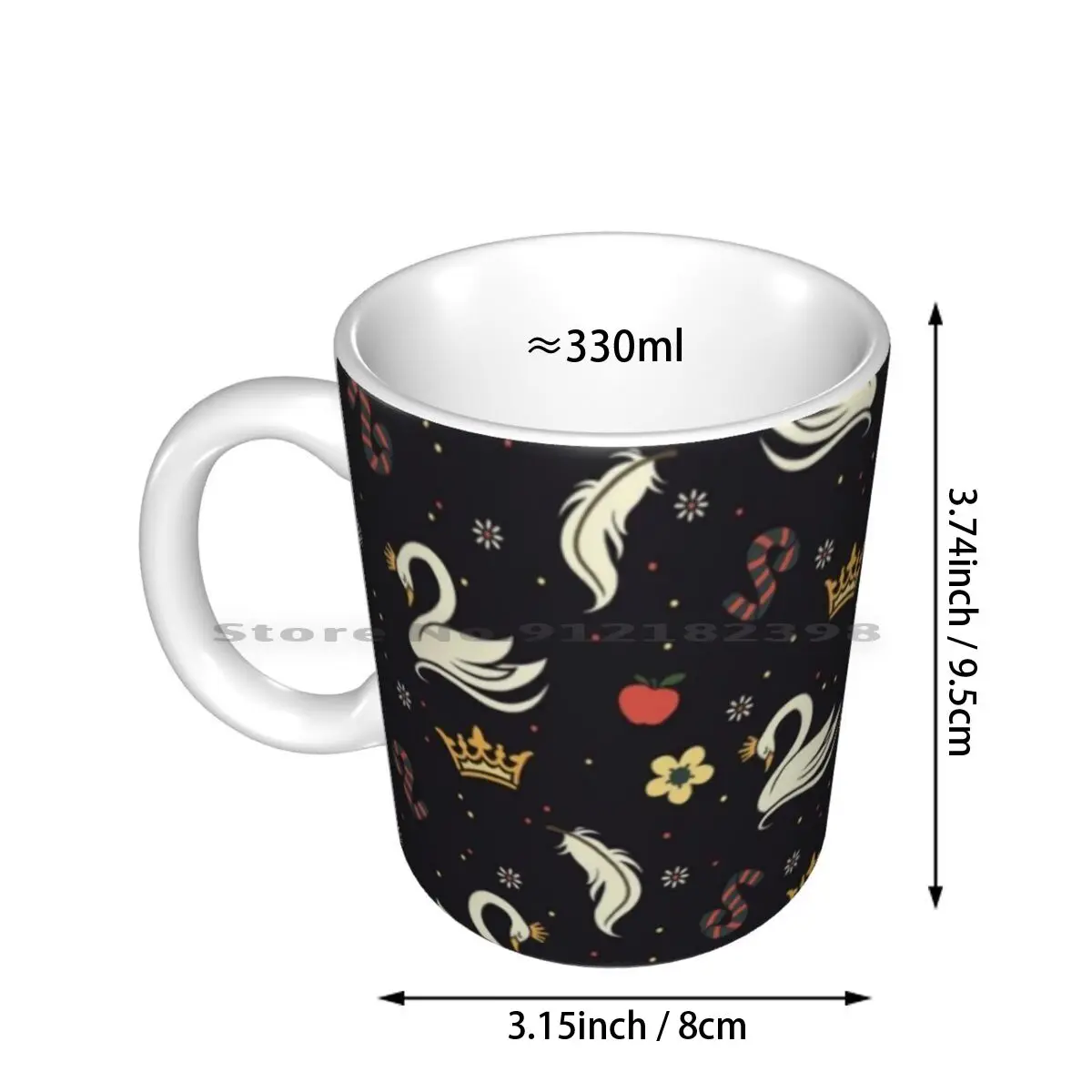 Swan Queen-Dark Ceramic Mugs Coffee Cups Milk Tea Mug Swan Queen Swanqueen Sq Swen Ouat Onye Upon A Time Regina Mills Swan Cute