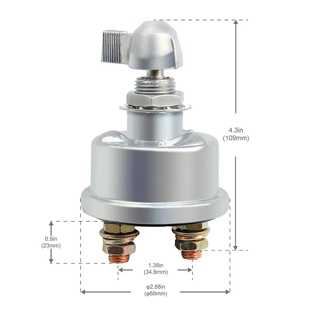 Master Batterij Disconnect Switch 2 Post Kill Cut Off Isolator Switch Hoge Stroom Korte Huidige Auto Voor Rv Truck Rv vrachtwagen Boot