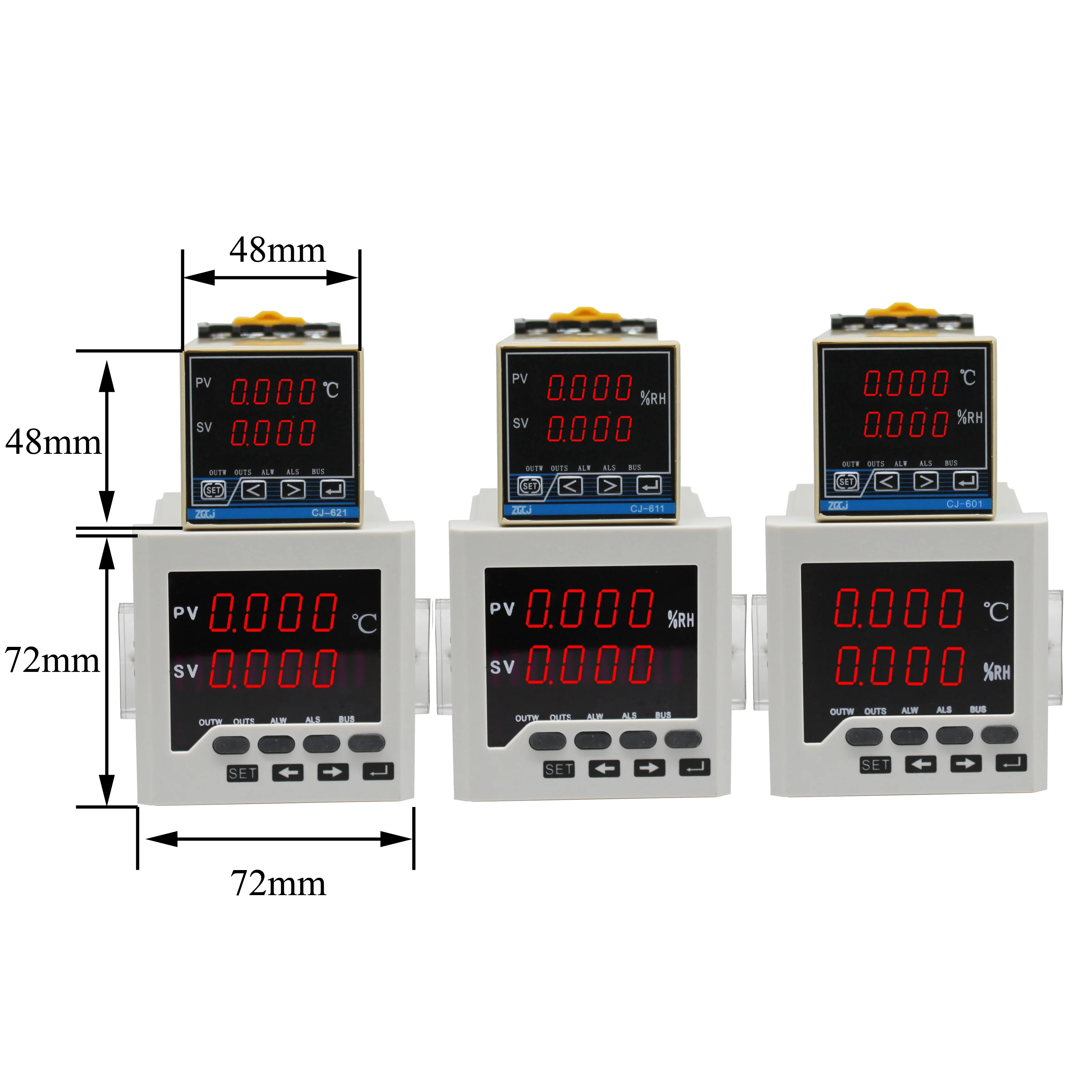 Imagem -04 - Controlador de Temperatura e Umidade Digital com Sensor Inteligente tipo de Trilho Din Painel Termostato e Higrômetro
