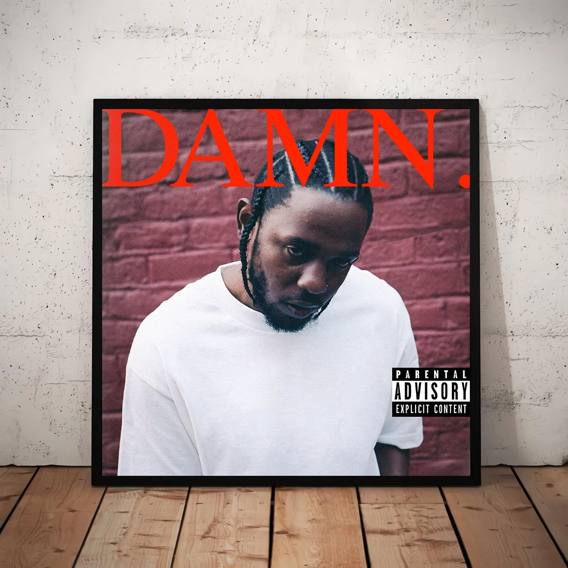 Kendrick Lamar Damn Music Album Cover Poster Canvas Art Print Home Decoration Wall Painting (No Frame)