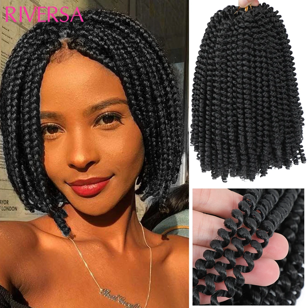 

Sping Twist Crochet Braids Hair Ombre 1B 27 30 350# Short Spring Braids Crochets Twist Hair 8" Inch Passion Twist Crochet Hair