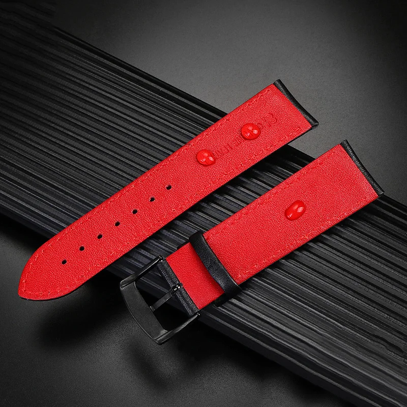 The first layer cowhide watch strap is suitable for 1853 Tissot T116.617.36.051 NBA co-branded watch male bracelet accessories