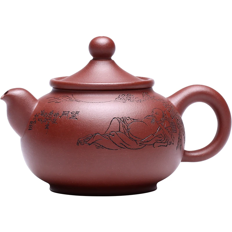 ★Tibetan teapot world Yixing famous full manual small capacity bottom trough green 170cc Kung Fu teapot pure manual ruoli