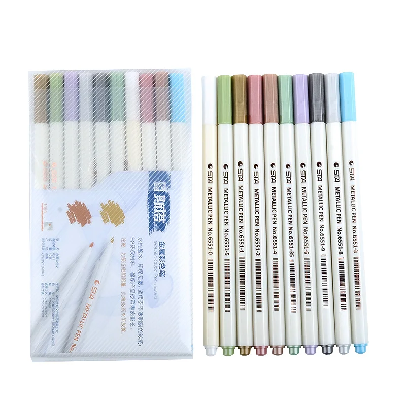 Metal Colored Pen Erasable Water-based Marker Diy Photo Album Hand-painted Graffiti Art Pen