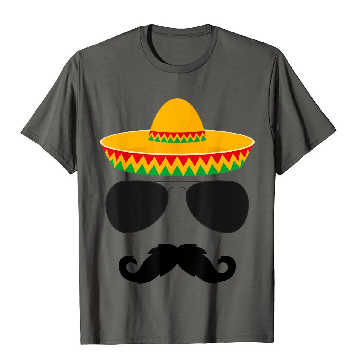 Cinco De Mayo Party Shirts Funny Cinco De Mayo Mustache Face T-Shirt Mens Fashion Summer Tops & Tees Cotton Top T-Shirts Design