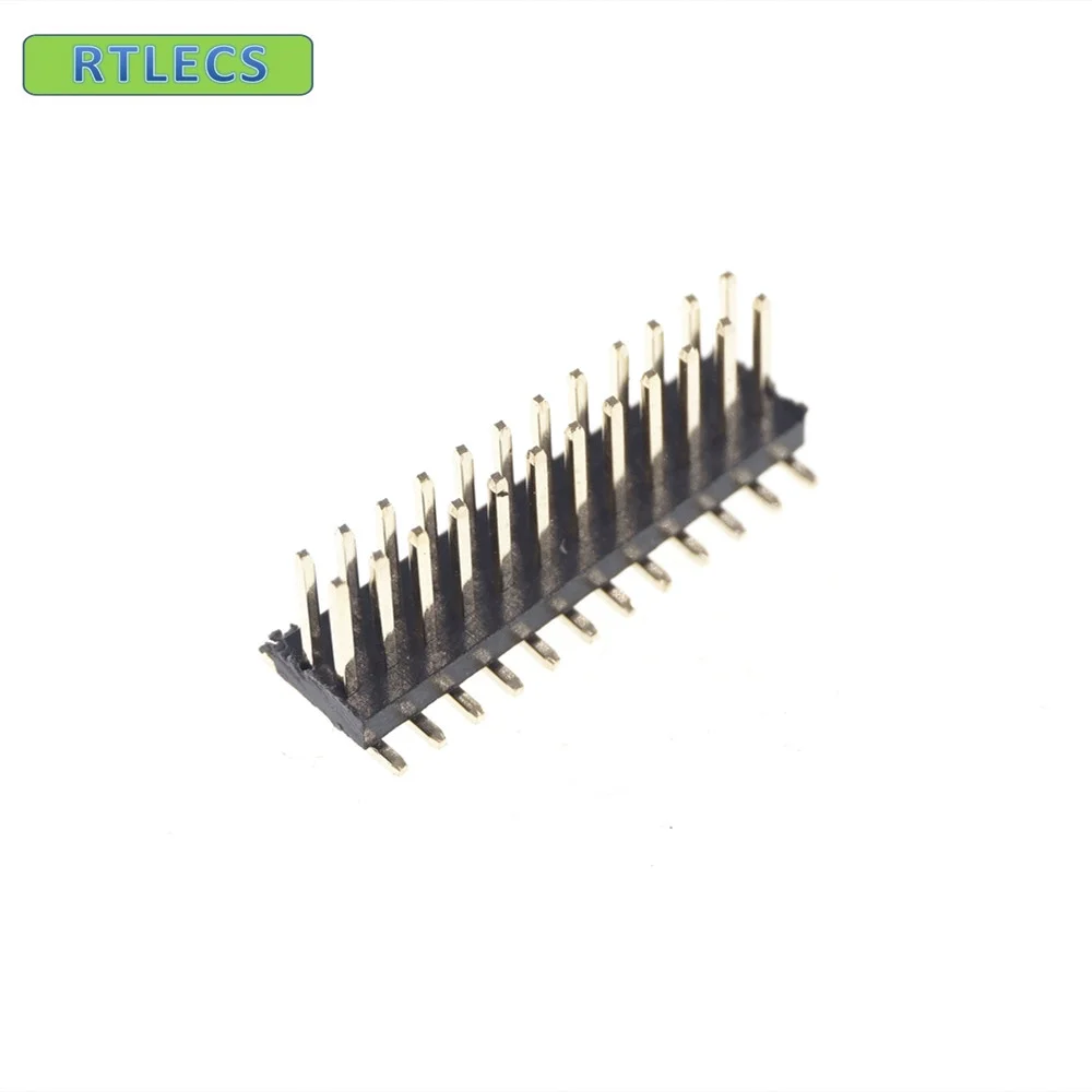 500 pcs 2x12 P 24 Pin 1.27 mm male Header Dual row Straight PCB SMT male Pin Headers Rohs Lead free