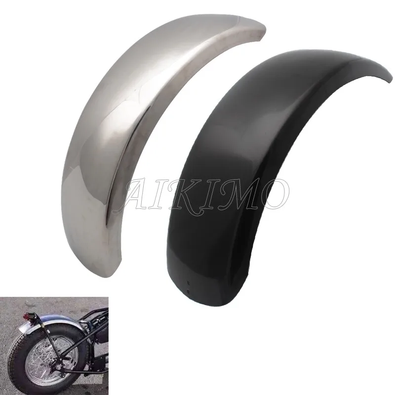 Motorcycle 6\'\' Flat Rear Stainless Steel Fender Flares Trailer MudGuard Flaps Splash for Harley Bobber Honda STEED400/600