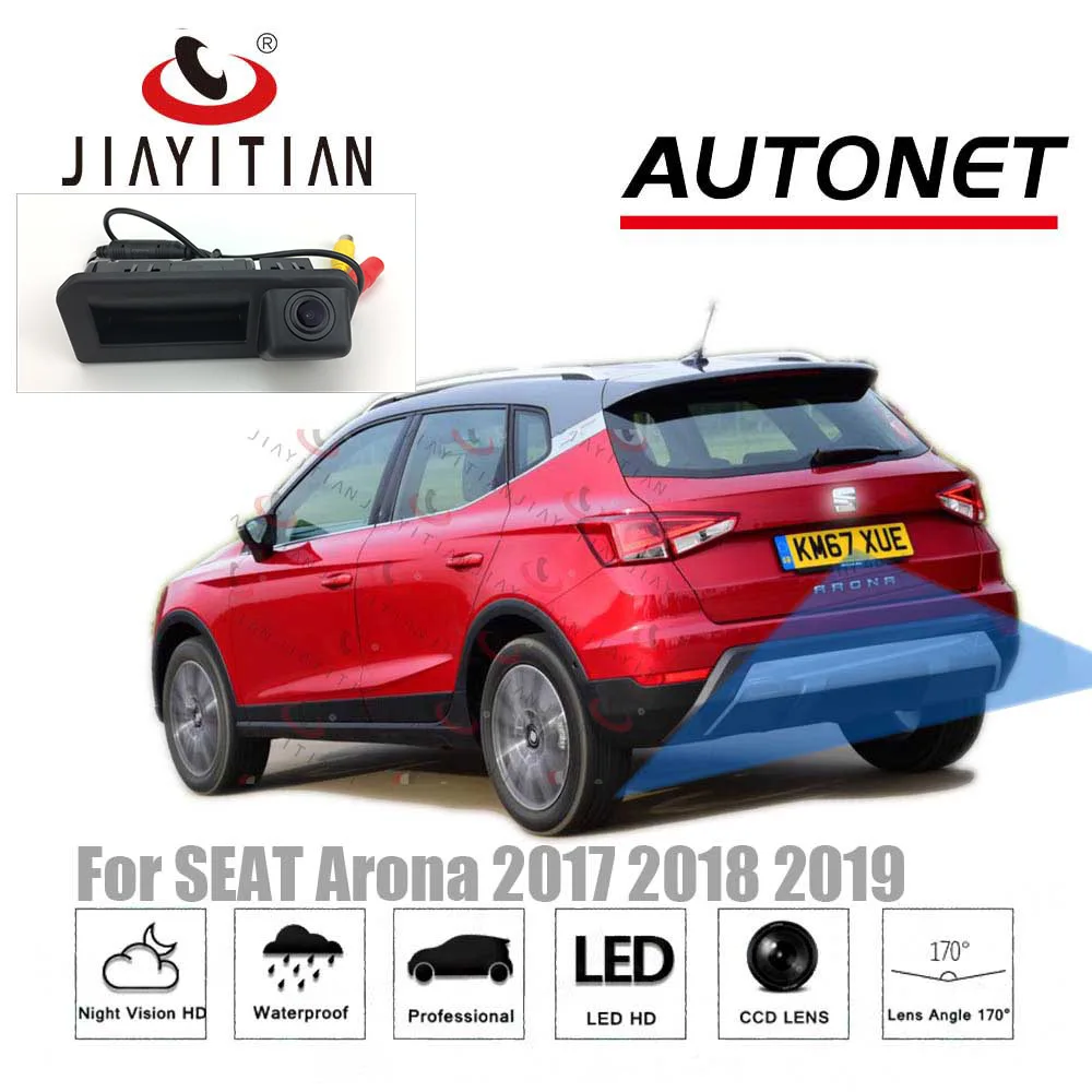 

JIAYITIAN Rear View Camera For SEAT Arona 2017 2018 2019 2020 Instead of Original Factory Trunk Handle Camera parking backup