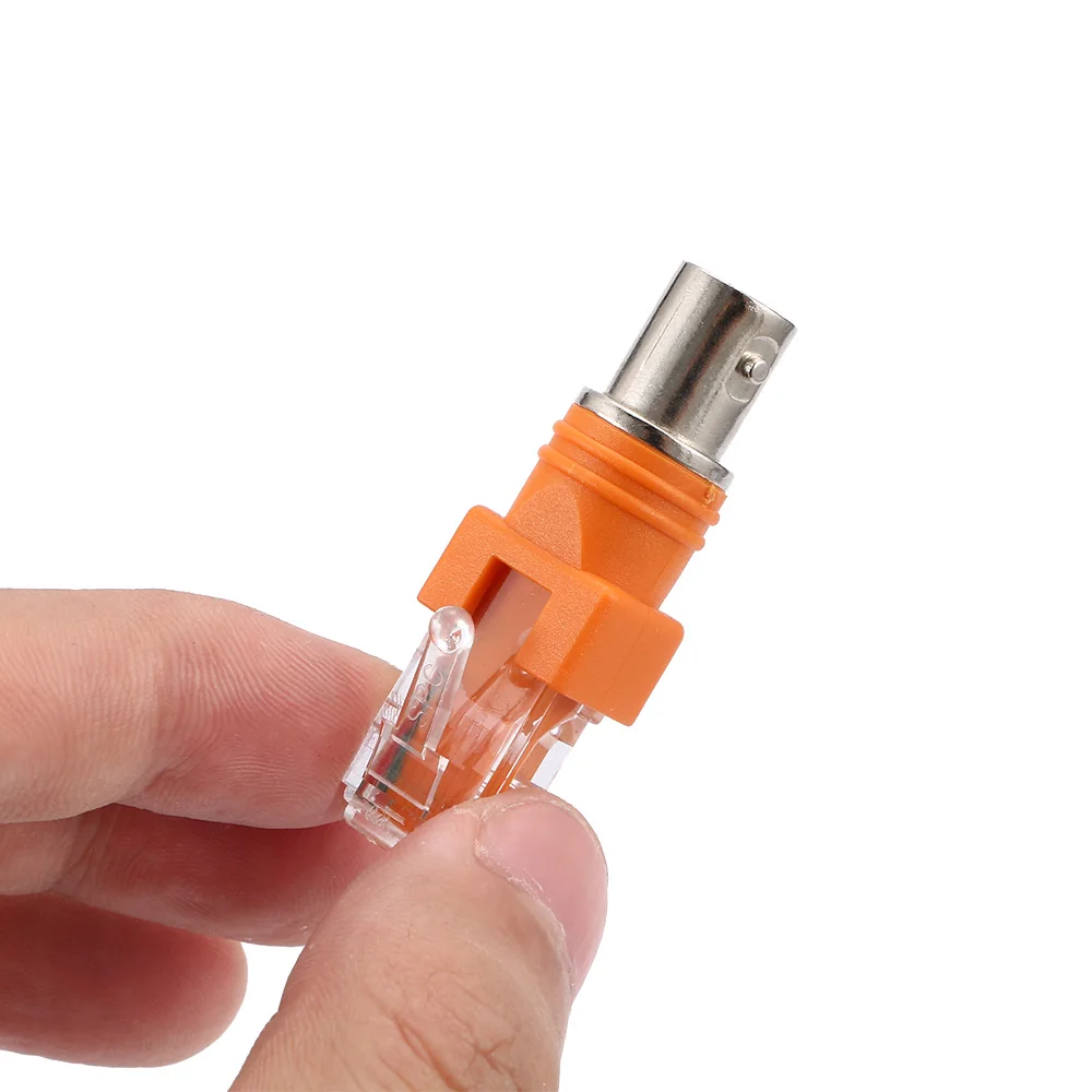 BNC-RJ45 네트워크 크리스탈 헤드 케이블 어댑터, 동축 배럴 커플러 어댑터, RJ45-RF 커넥터, 1 개