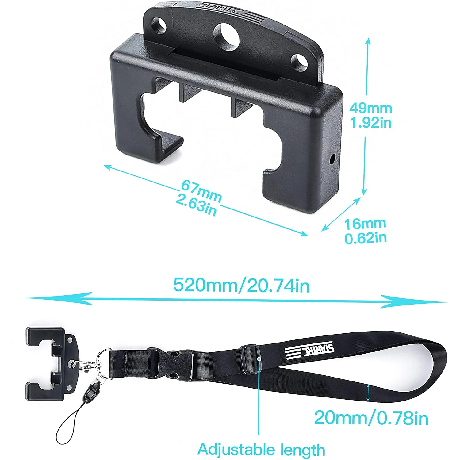 Пульт дистанционного управления Шнур для контроллера шейный ремешок Кронштейн регулируемый крюк веревка для DJI Mavic Air 2/Air 2s/Mini 2 Аксессуары для управления дроном