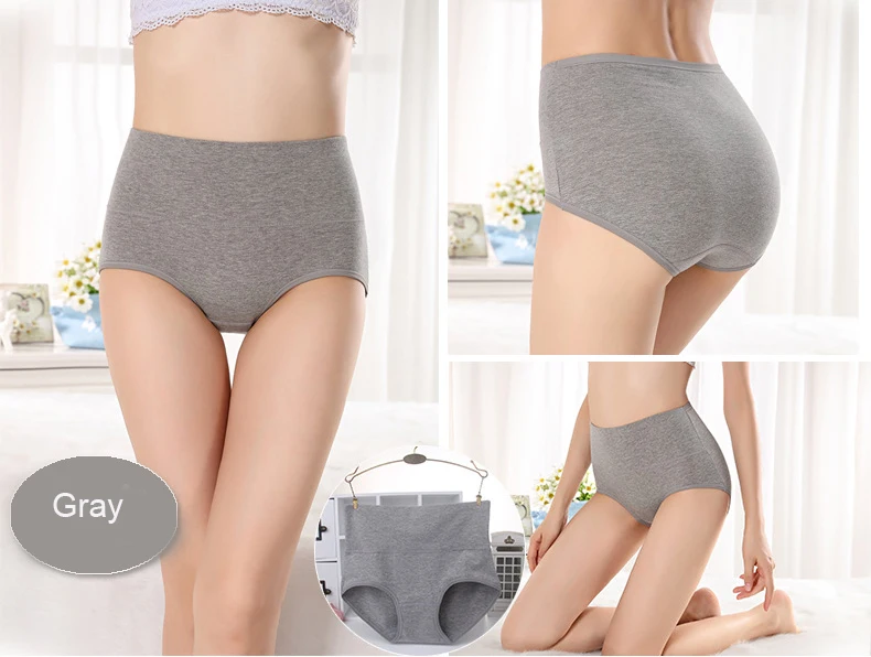 Нижнее белье женское M-XL, хлопковые удобные трусы с высокой талией, пикантные трусы, размера плюс