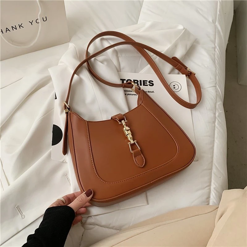 Top Quality Luxury Brand Purses and Handbags Designer Leather Shoulder Crossbody Bags for Women Dual Straps Underarm Sac A Main