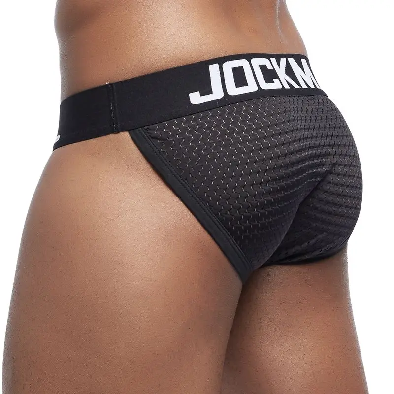 JOCKMAIL Sexy Underwear Men Bikini Briefs Breathable Mesh Calzoncillos Hombre Slip Tangas Gay Penis Pouch Jockstrap Underpants