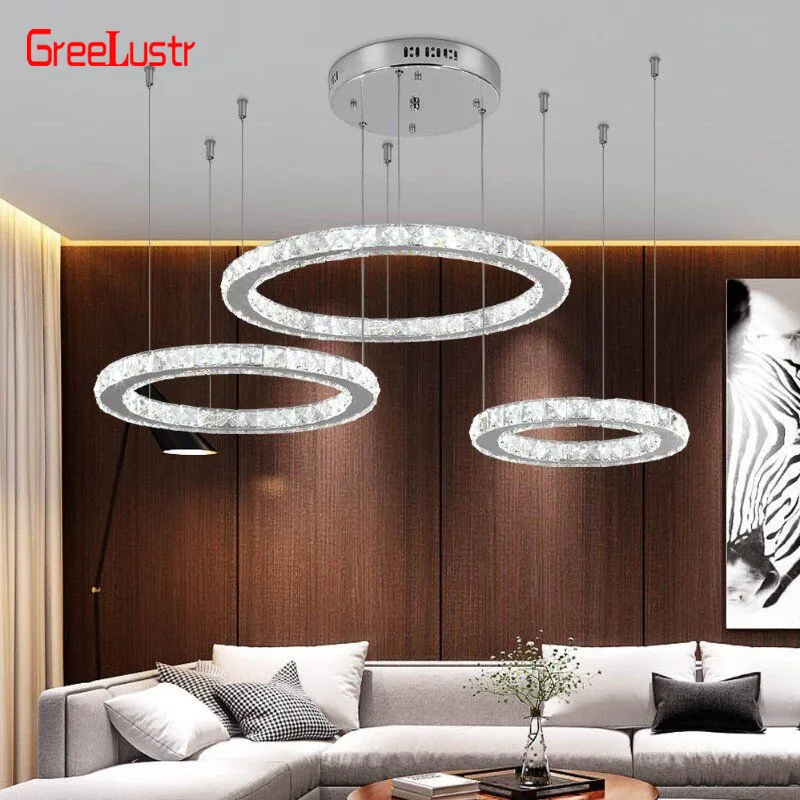 Imagem -02 - Cromo Moderno Led k9 Lustres de Cristal Moderna Pingente Luminárias Teto Luz para Sala Estar Lâmpada Suspensão