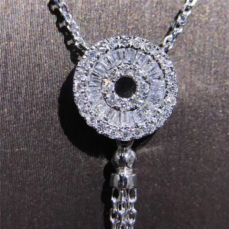 100% 18K white gold natural diamond necklace all use 0.28ct diamond and have certificate HM02