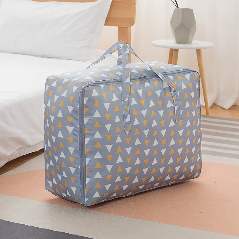 Wardrobe Moisture-Proof Storage Bag For Quilt Clothing Packing S/M/L/Xl Foldable Organizer Geometry Printing Portable Travel  Ca