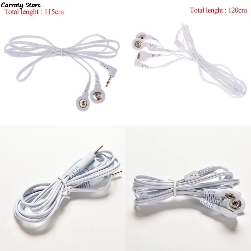 

2/4Buttons Electrotherapy Electrode Lead Wires Cable For Tens Massager Connection Cable Massage & Relaxation 2.5/3.5mm