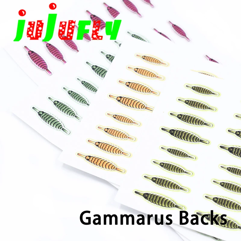 New developed 40pcs/sheet elastic gammarus bug thin skin film realistic segment body scud back fly tying materials