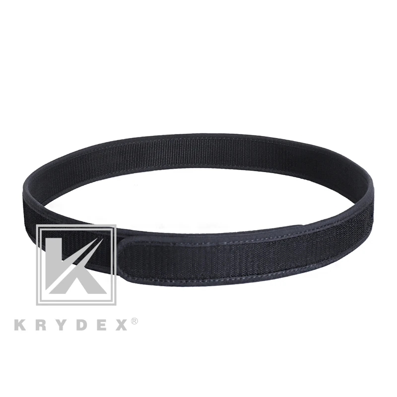 

Внутренний ремень с крючком без застежки Krydex 1,5 дюйма, крючок-петля, тактический нейлоновый Внутренний ремень для охоты, стрельбы, аксессуары