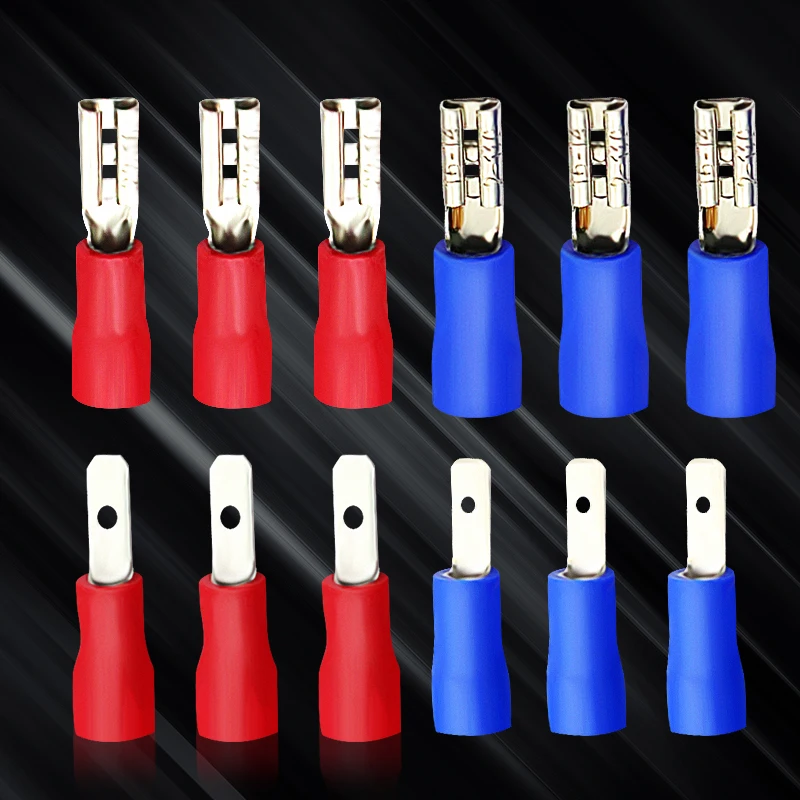 20Pcs 2.8mm Female Male Spade Terminal Fdd1 Fdd2 250 Crimp Terminal Kit Crimp Terminal Set  Crimp Electric Conector Assortment