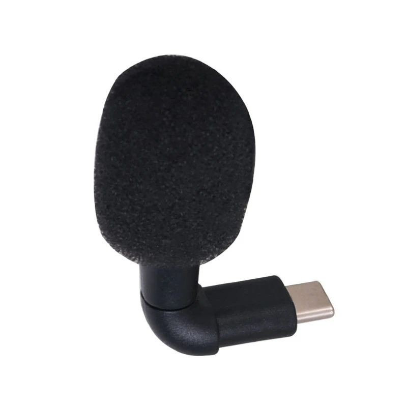 OOTDTY Noise Cancelling Mic Professional Microphone Type C/ 3.5mm Mini Mobile Phone Mic for Speech Vlog Recording Interview
