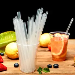 100pcs10x190mm büyük pipet için inci kabarcık süt çay Smoothie parti plastik Bar aksesuarları