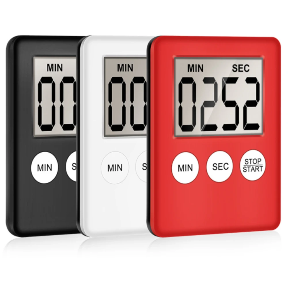 Ultra-thin Digital Kitchen Timer With Magnetic Rear LCD Display Can Display Minute Countdown Reminder  Accessorie