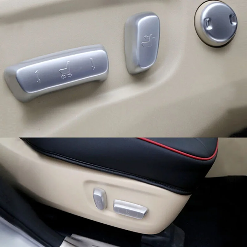

For Toyota Highlander Kluger accessories 2014-2018 ABS Matte/Carbon Car Seat adjustment Switch Frame Panel Cover Trim 5pcs