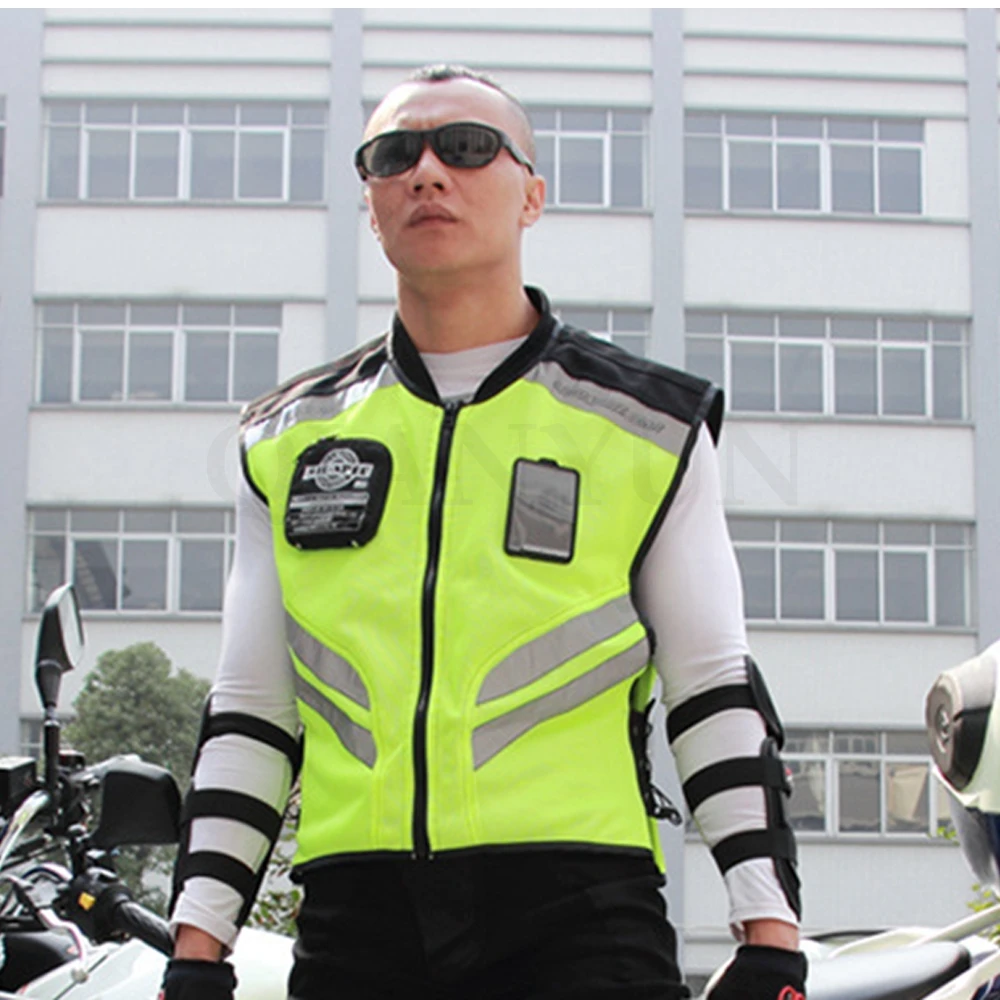 Moto Reflective Vest Jacket Motorcycle Safty Waistcoat Warning Clothing High Visibility Vest Team Uniform Off-Road Racing Vest