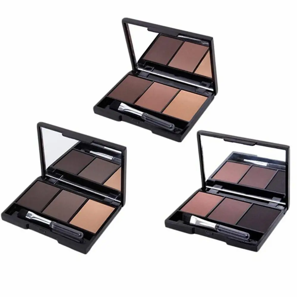 Eyebrow Powder Palette Cosmetic Eye Brow Enhancer Professional Waterproof Makeup Eye Shadow With Brush Mirror Box