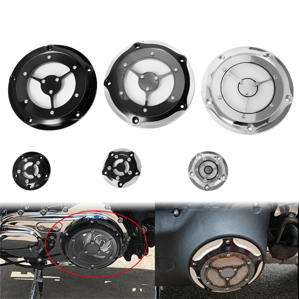 Аксессуары для мотоциклов Дерби таймер крышка таймера с 5 отверстиями CNC алюминий для Harley-Davidson Dyna Road King Electra Glide Fat Boy