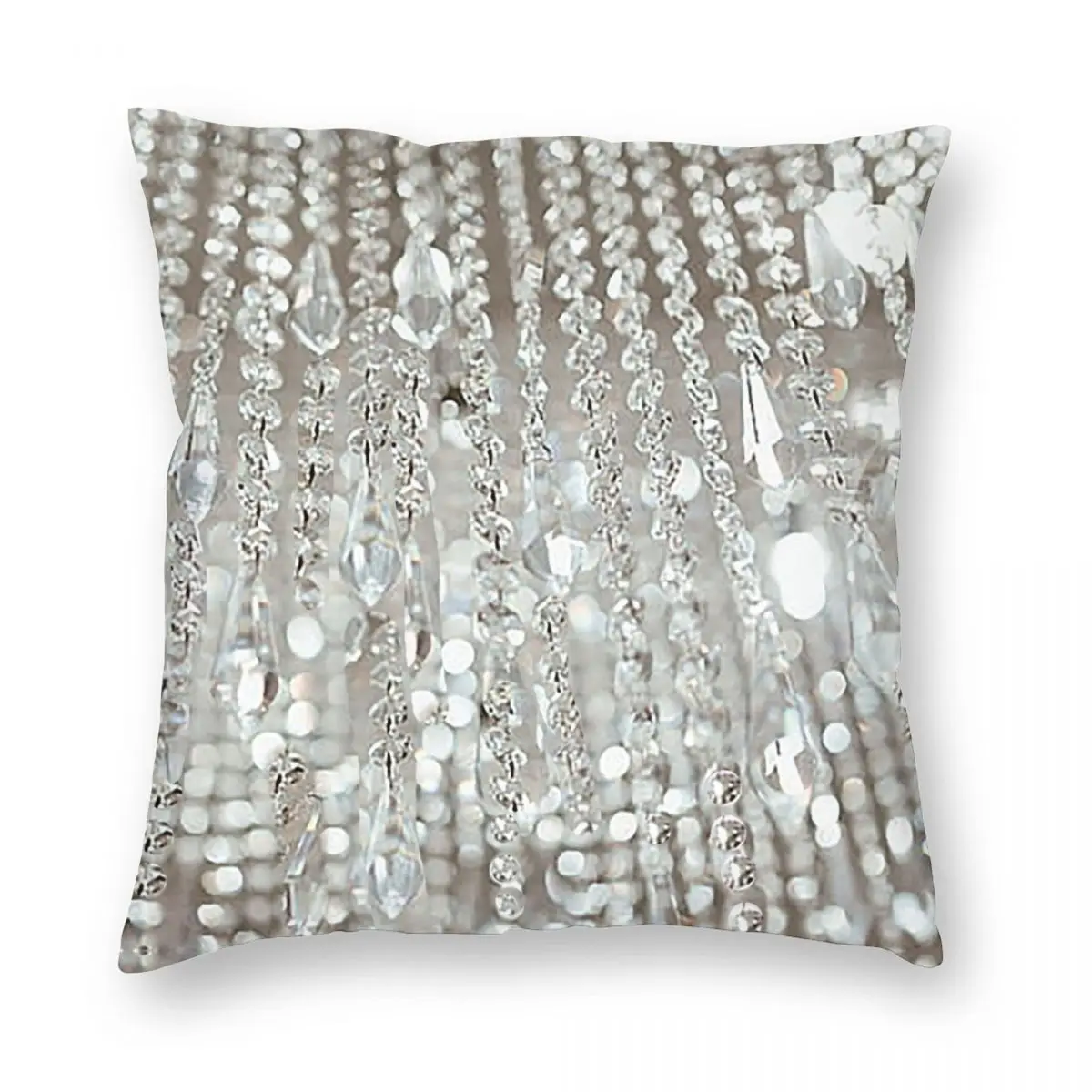 Chandelier Of Crystals And Light Pillowcase Polyester Linen Velvet Printed Zip Decor Pillow Case Sofa Cushion Case 45x45