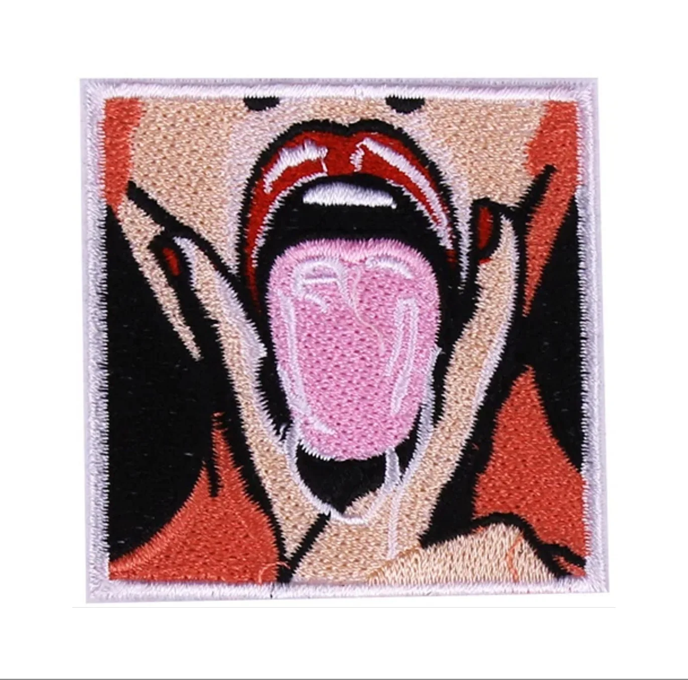 

Pink Se-xy Iron-On Patch - Lips Tongue Oral Hot Girl Woman Na-ked Hip Hop Skater ≈5 cm
