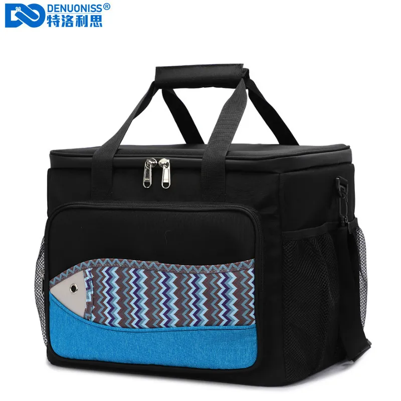 

DENUONISS Large Oxford Cooler Bags Thermal Insulation Package Picnic Portable Container Bags Refrigerator Food Insulated Bag