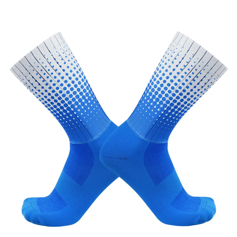 New Style Polka Dot Summer Sports Cycling Socks Non-slip Silicone Pro Outdoor Racing Bike Socks Calcetines Ciclismo