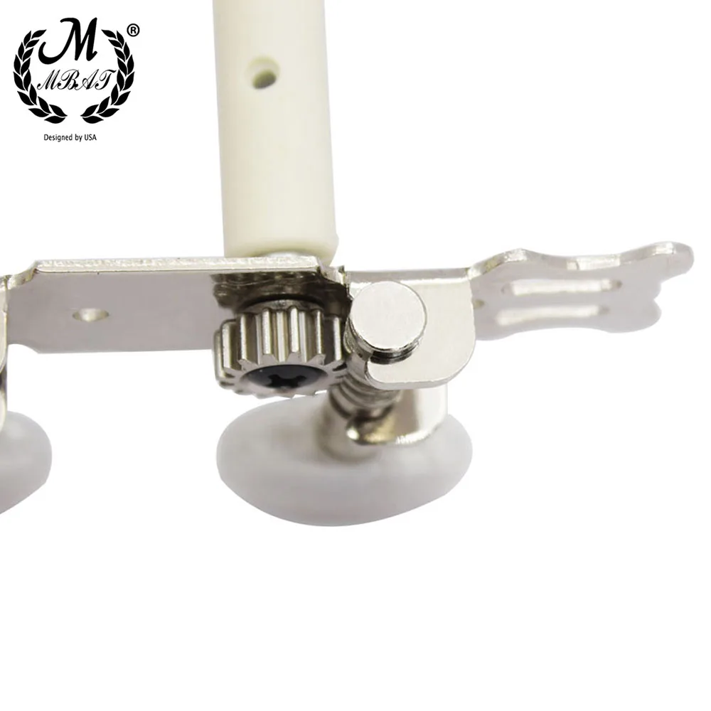 M MBAT Stimmwirbel für Gitarrensaiten, 1 Paar Säulen, weißer Gitarrenknopf für klassische Gitarre, Instrumententeile, Zubehör Y-04 – Detail 9