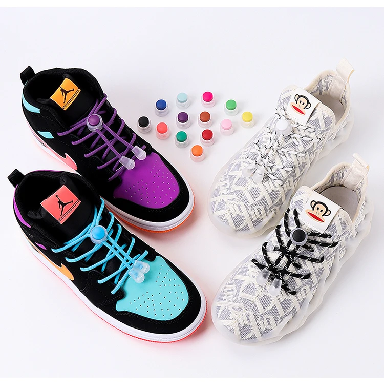 Elastische, runde Schnürsenkel mit Verschluss für Kindersneaker, Schnürsenkel ohne Binden, Schnürsenkel für Kinder und Erwachsene, Schuhbänder. – Detail 10